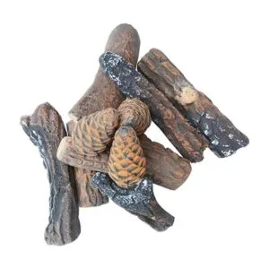 Stanbroil Juego de 10 troncos de madera de cerámica para_3