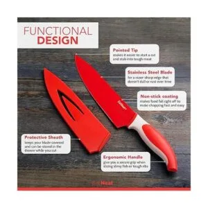 EatNeat Juego de cuchillos de cocina de colores de 12_4