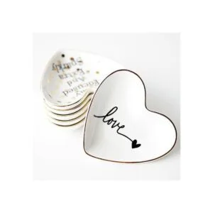 CHOOLD Original de cerámica corazón forma anillo plato_3