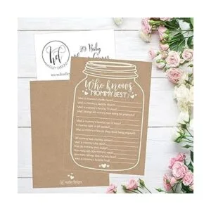 Juego de 25 tarros rústicos para baby shower ideas para_5