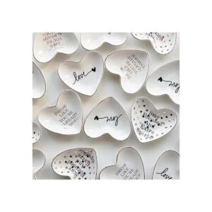 CHOOLD Original de cerámica corazón forma anillo plato_7