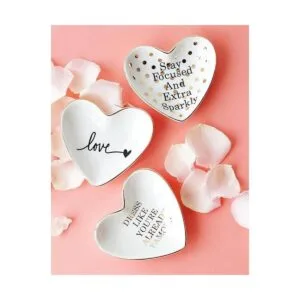 CHOOLD Original de cerámica corazón forma anillo plato_5