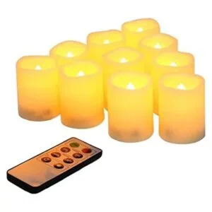 Juego de 10 velas votivas sin llama con control remoto y_1