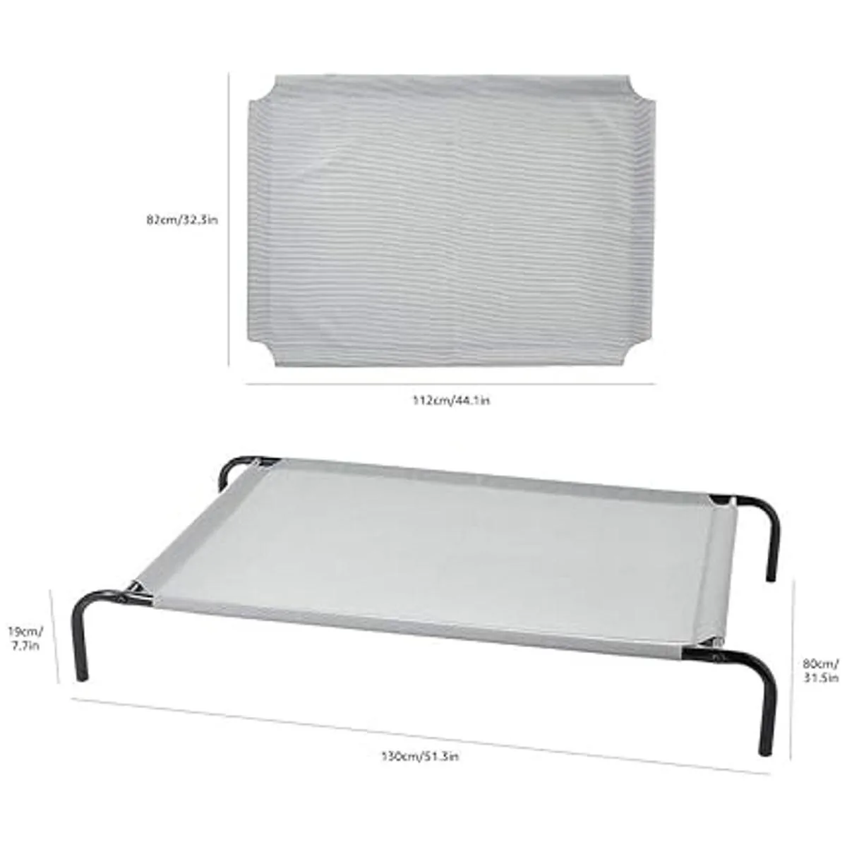 Cama elevada y refrescante para mascotas tallas XS a XL_2