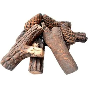 Stanbroil Juego de 10 troncos de madera de cerámica para_4