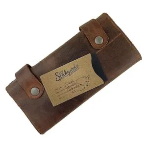 Hide Drink Leather Snap Tool Roll Up Bag 14 Slots_7