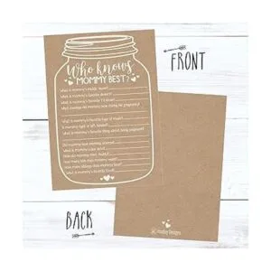 Juego de 25 tarros rústicos para baby shower ideas para_3