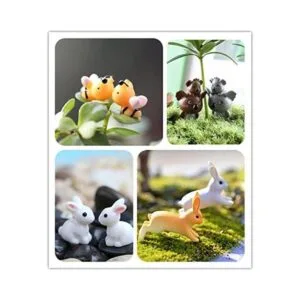 EMiEN 31 piezas de mini animales de adorno en miniatura_6