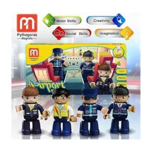 Juego de 4 figuras magnéticas para niños pequeños juguete_6