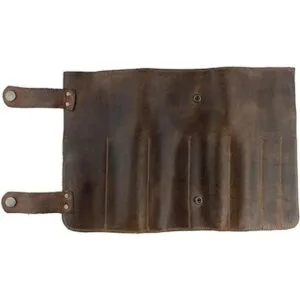 Hide Drink Leather Snap Tool Roll Up Bag 14 Slots_3