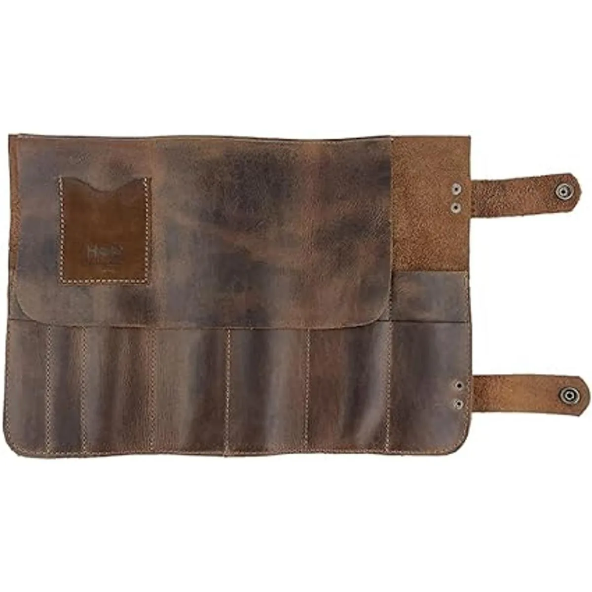 Hide Drink Leather Snap Tool Roll Up Bag 14 Slots_2