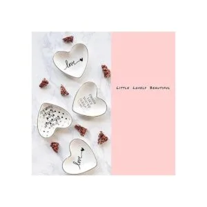 CHOOLD Original de cerámica corazón forma anillo plato_4