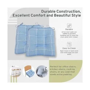 Arlee Highland Juego de 2 almohadillas para sillas 2_7