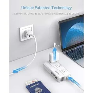 BESTEK Adaptador de corriente internacional de 250 W 220_3