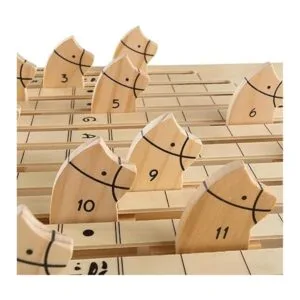 Hey Play Juego de carreras de caballos de madera con_3
