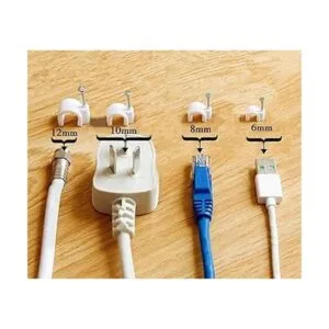 Clips de cable redondos RG6RG59CAT5CAT6RJ45 cable_2