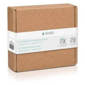 Navaris Posavasos de pizarra natural 4 x 4 pulgadas_7