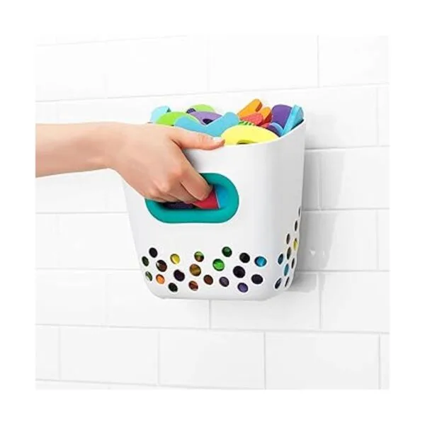 OXO Tot. Papelera de juguete para baño color verde azulado_5