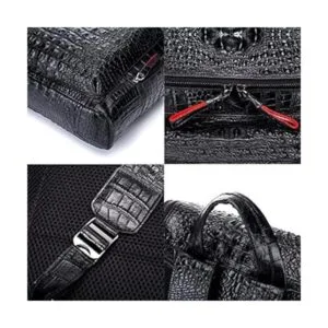 Boshiho Mochila de cuero real para laptop bolsa de viaje_5