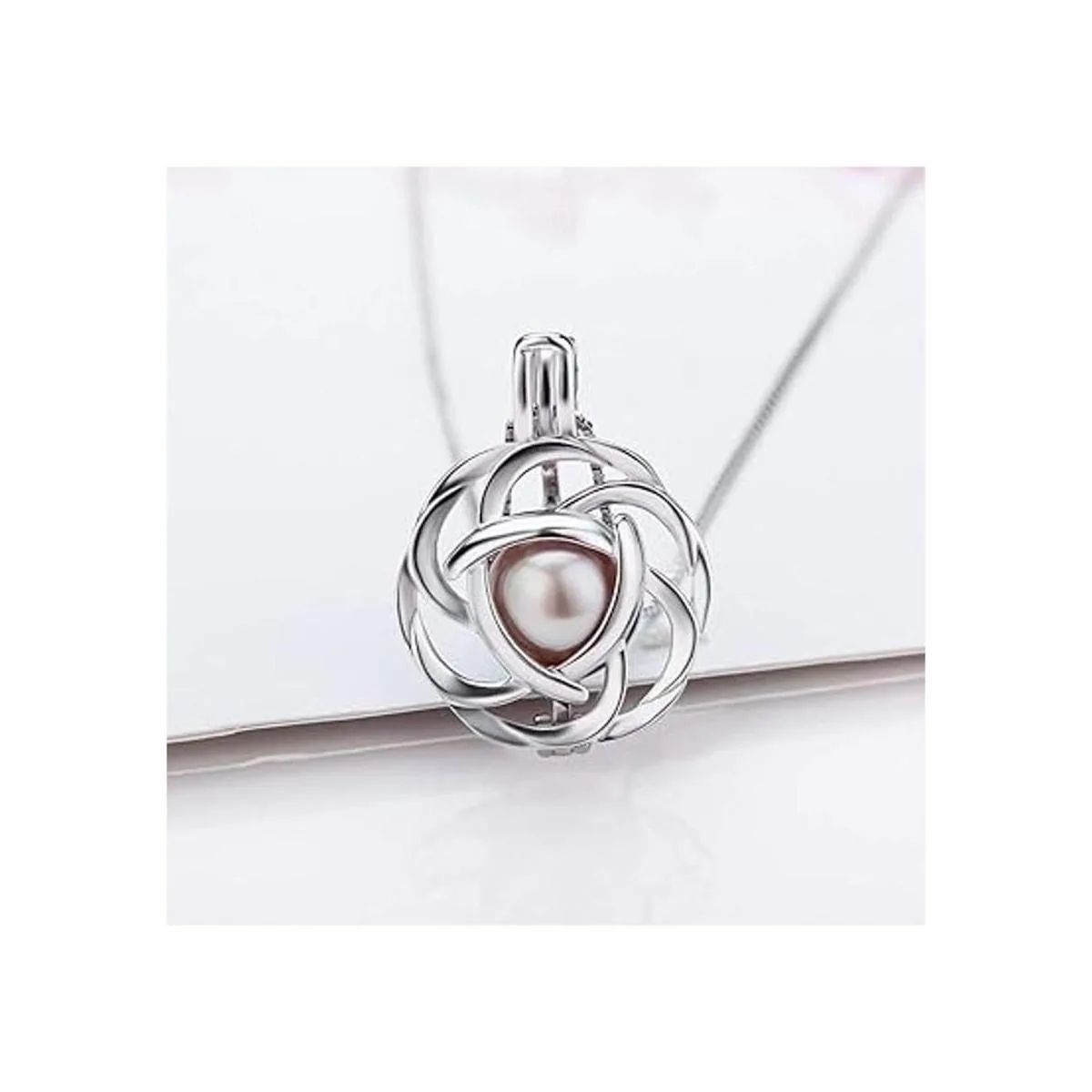 LGSY Colgantes de jaula de perlas de plata de ley para_6