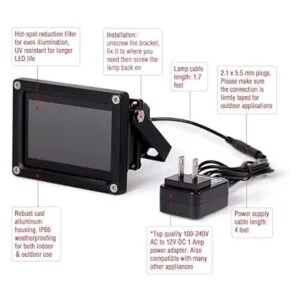 Tendelux Iluminador IR de 120 pies Luz infrarroja de 90_3
