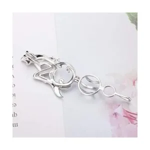 LGSY Colgante de plata de ley 925 encantado de jaula de_3