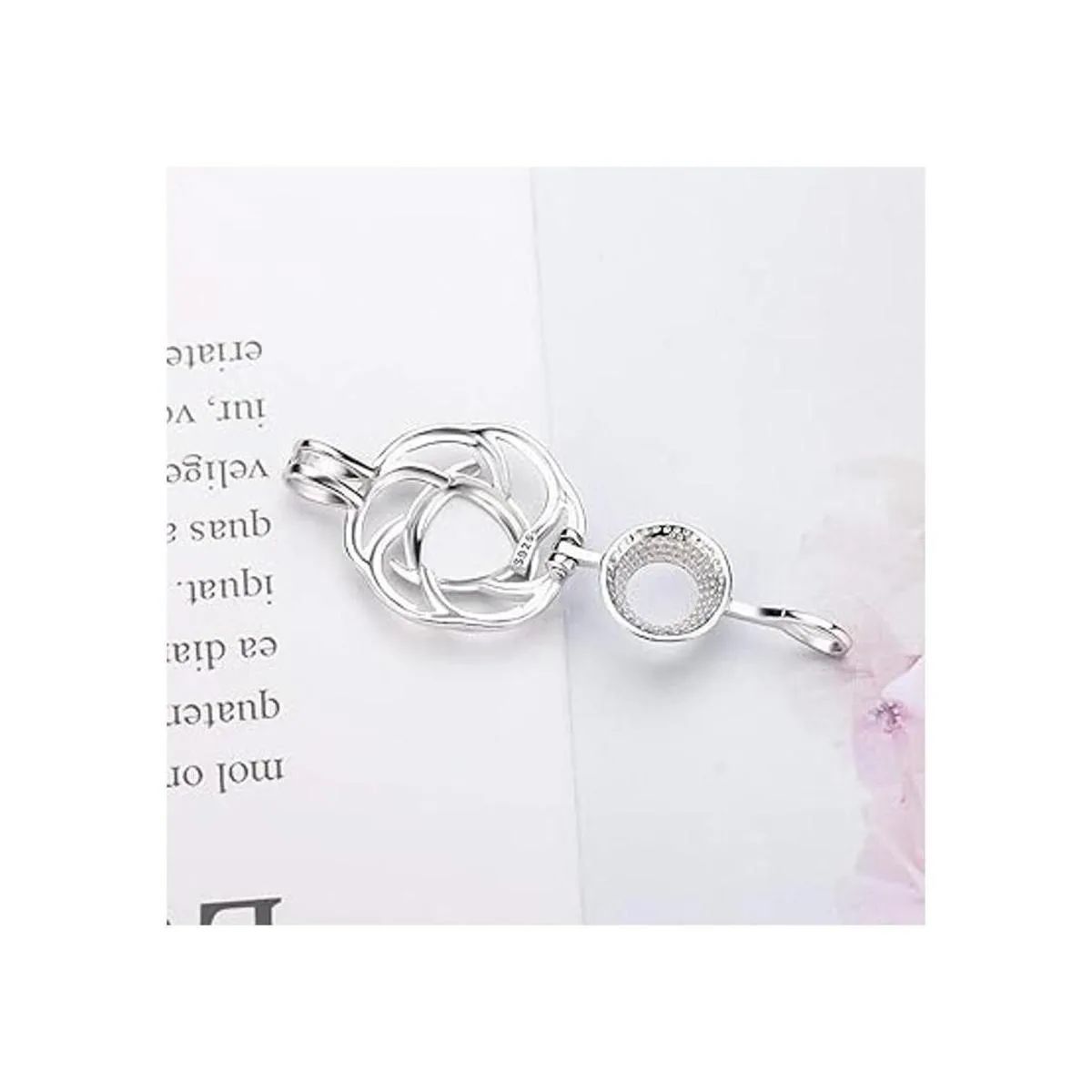 LGSY Colgantes de jaula de perlas de plata de ley para_5