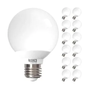Sunco Lighting Paquete de 12 bombillas LED G25 para espejo_1