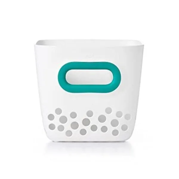 OXO Tot. Papelera de juguete para baño color verde azulado_1