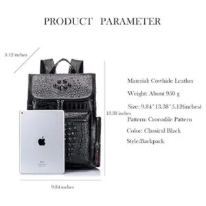 Boshiho Mochila de cuero real para laptop bolsa de viaje_6