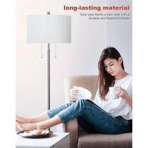 DEEPLITE Lámpara de pie moderna lámpara de pie alta con 2_4