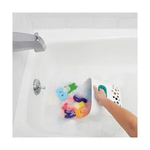 OXO Tot. Papelera de juguete para baño color verde azulado_4
