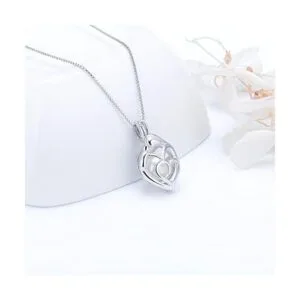 LGSY Colgantes de jaula de amor de plata de ley 925 para_5