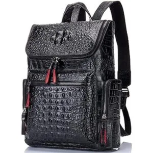 Boshiho Mochila de cuero real para laptop bolsa de viaje_2