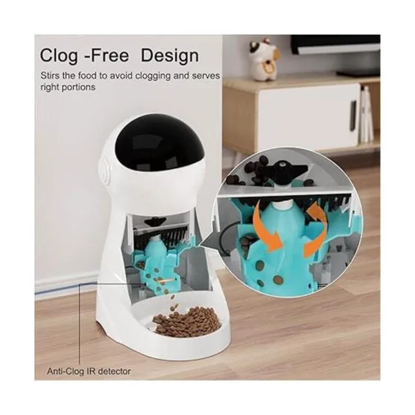 Iseebiz Comedero automático para gatos alimentador de_4
