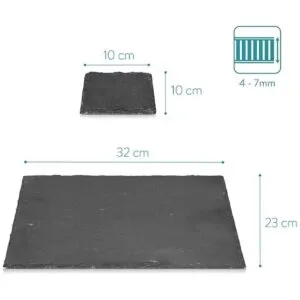 Navaris Posavasos de pizarra natural 4 x 4 pulgadas_6