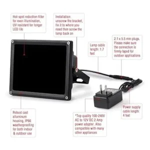 Tendelux Iluminador IR de largo alcance de 200 pies BI18_3