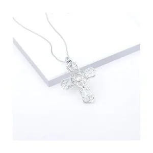 LGSY Colgante de plata de ley 925 con jaula de cruz para_5