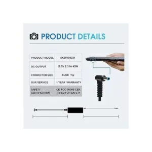 Cargador de ordenador portátil de 45 W para HP 15CS 15CP_2