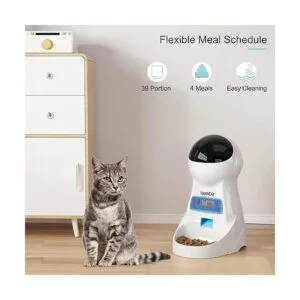Iseebiz Comedero automático para gatos alimentador de_2