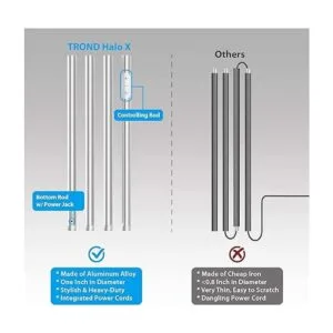TROND Lámpara de pie LED para torchiere luz de poste_4