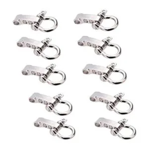 Hewnda 10 juegos de grillete de lazo de acero inoxidable_1