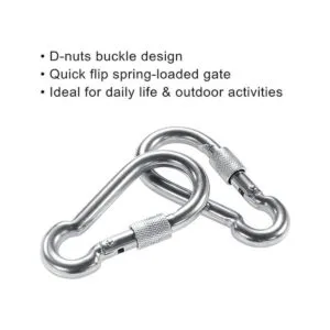 PROND Mosquetones de bloqueo mosquetón resistente acero_3