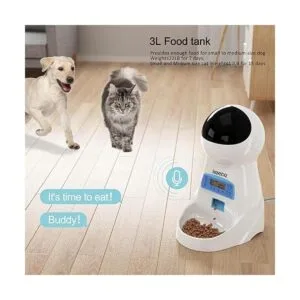 Iseebiz Comedero automático para gatos alimentador de_6