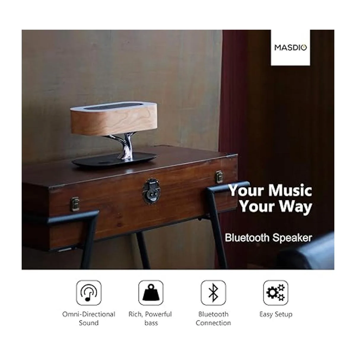 Ampulla Lámpara de noche con altavoz Bluetooth y cargador_4