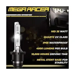 Mega Racer Bombilla D2S Foco de reemplazo para faros de_3