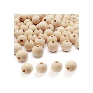Cuentas redondas de madera de 0.787 in cuentas_1