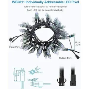 ALITOVE WS2811 Luz LED RGB de píxeles direccionable_2