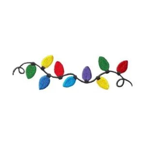 Parche bordado para planchar con tira de luces navideñas_1