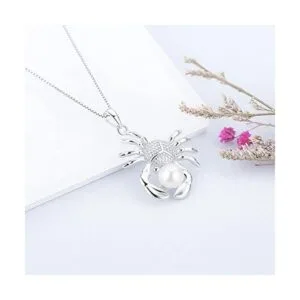 LGSY Colgantes de plata de ley 925 con perlas de cangrejo_5